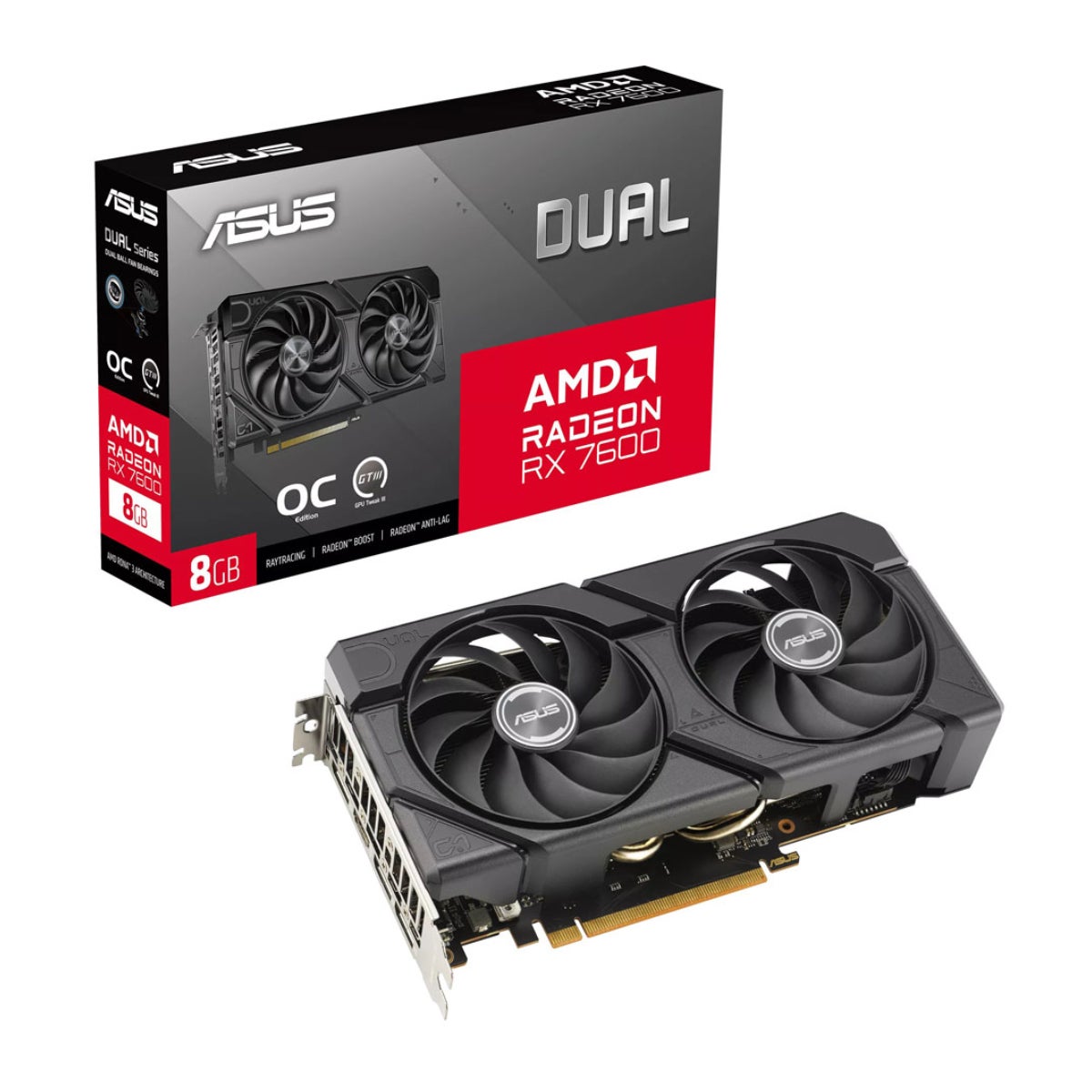 □ビデオカード ASUS DUAL-RX7600-O8G-EVO [PCIExp 8GB] | アーチ